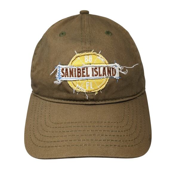 Sanibel Island Strapback Baseball Cap Green One Size Adjustable Ouray Sportswear - Picture 1 of 9